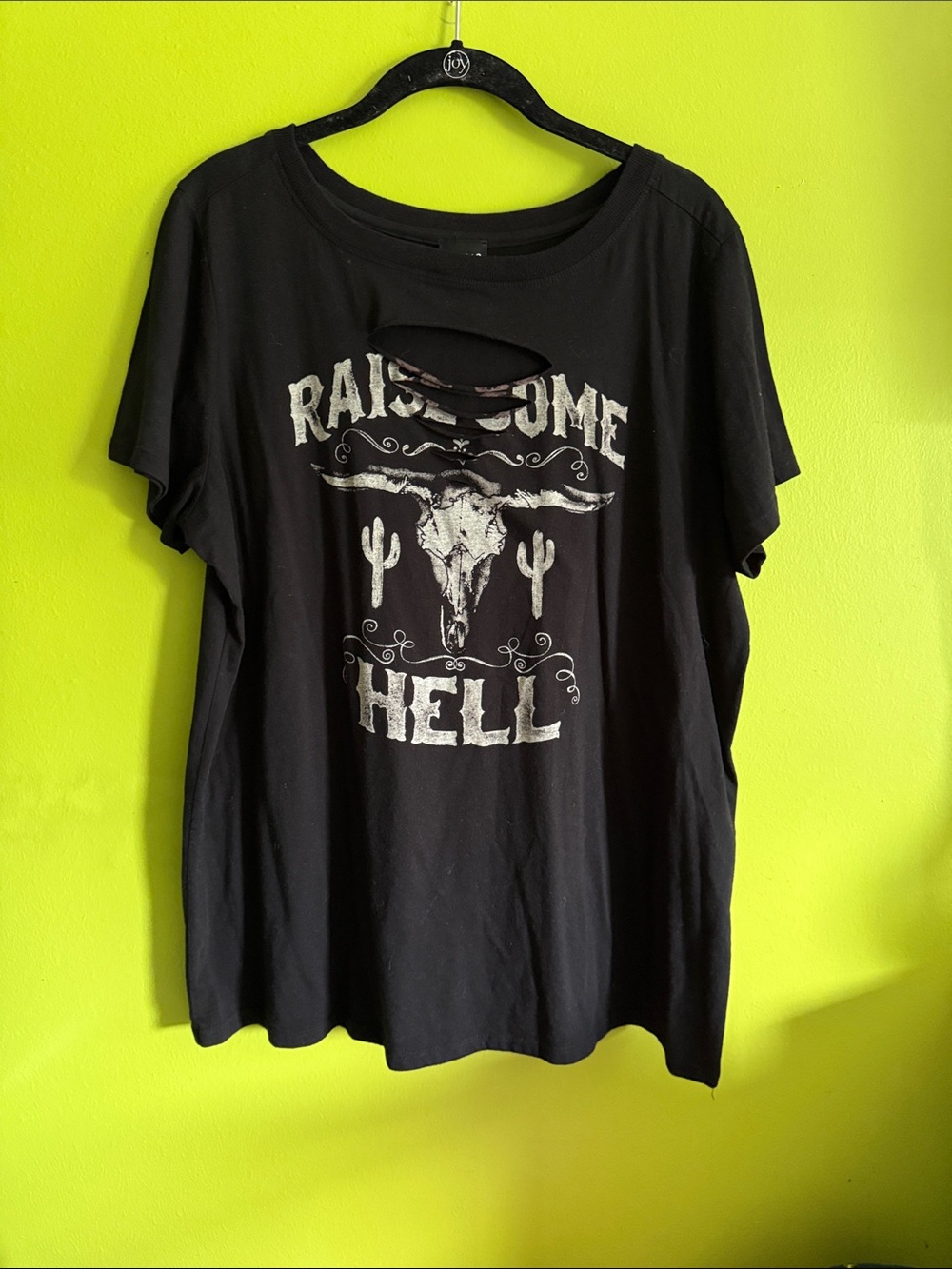 Torrid Black Raising Some Hell Graphic Tee Torrid Size 1 1X 14-16